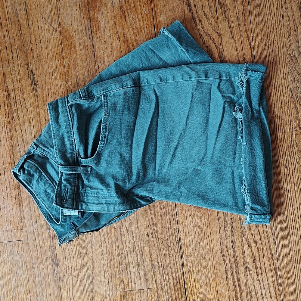 Teal high waisted shorts